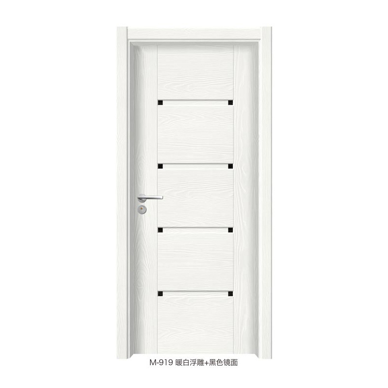 门业图片-拼装系列M-919 暖白浮雕+黑色镜面拼装系列图片